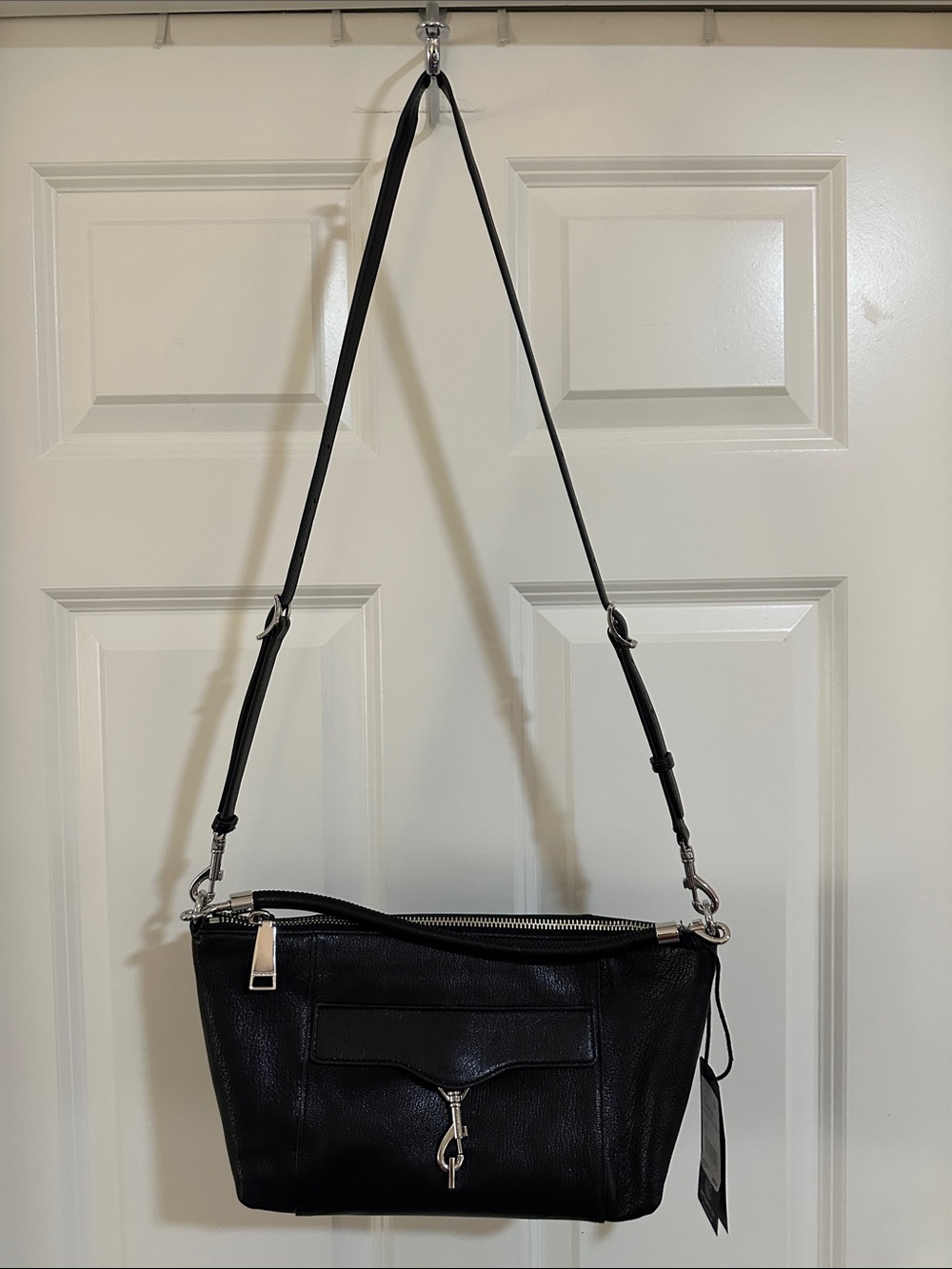 NWT Rebecca Minkoff MAB Nano Shoulder/Crossbody Black Leather